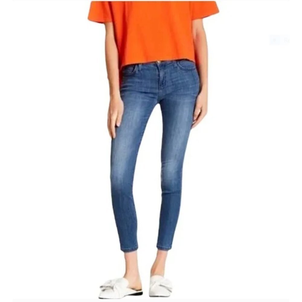 Current/Elliot The Stiletto Sunfade Cropped Skinny Blue Jeans Size 27